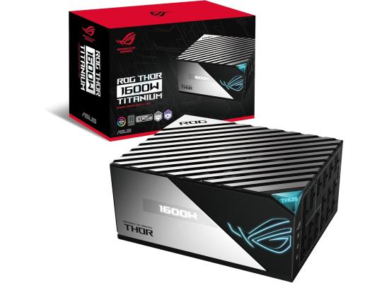 ASUS ROG THOR 1600W Titanium (ATX 3.0) 80 Plus Titanium Fully Modular Power Supply w/ (12VHPWR) PCIE 5.0 Connector