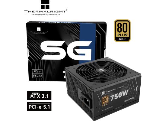 Thermalright (SG-750S) Gold 750W (ATX 3.1) (PCIe 5.1) 80 Plus Gold Fixed Cable, Smart Fan - Power Supply