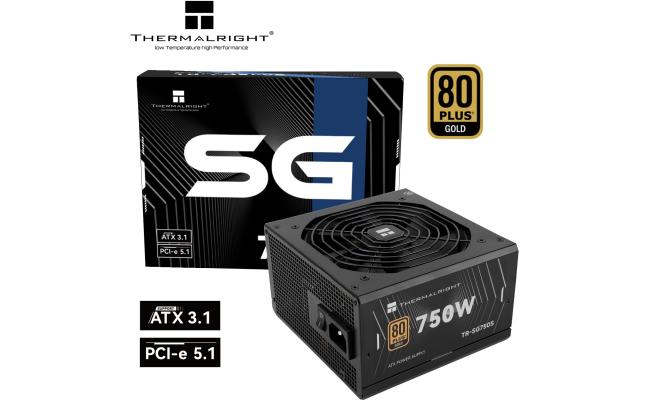 Thermalright (SG-750S) Gold 750W (ATX 3.1) (PCIe 5.1) 80 Plus Gold Fixed Cable, Smart Fan - Power Supply