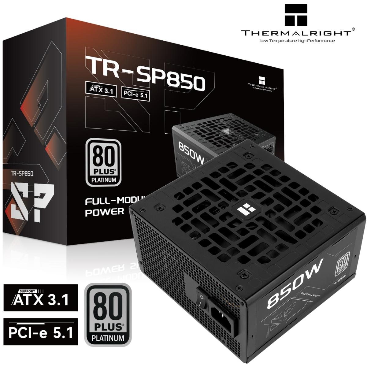 Thermalright (SP-850) Platinum 850W (ATX 3.1) (PCIe 5.1) 80 Plus Platinum Full Modular, Smart Fan - Power Supply