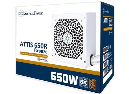 SilverStone ATTIS 650R Bronze 650W ATX 3.1 80 PLUS Bronze Performance Power Supply w/ Silent 120mm fan (White)
