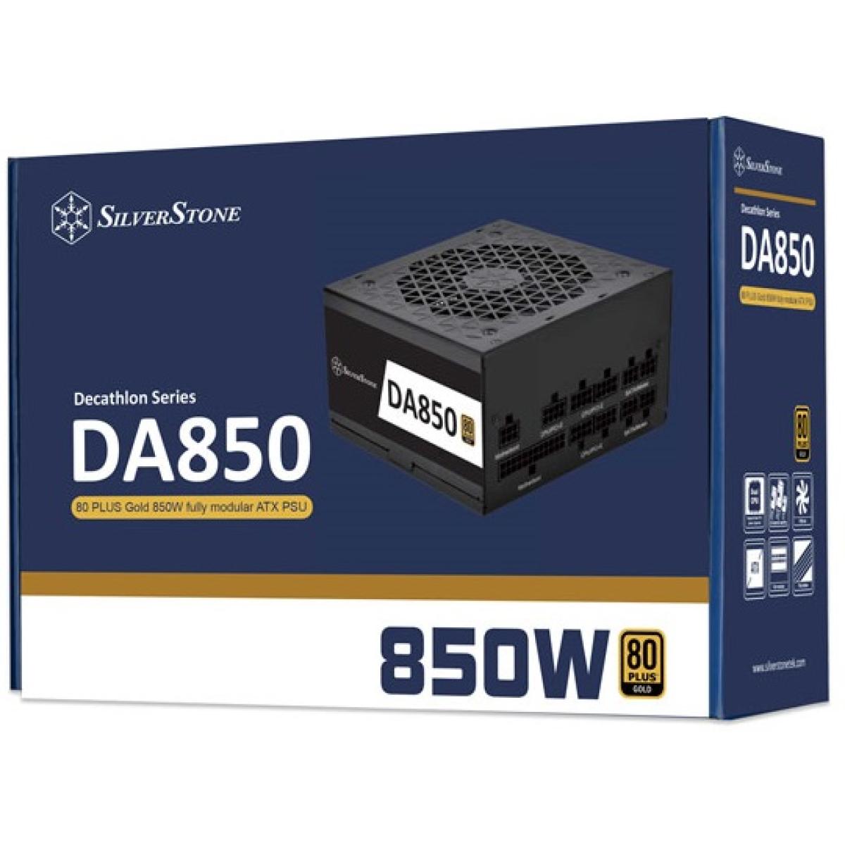 SilverStone DA850 Gold 850W ATX 80 Plus Gold Full Modular Heavy Duty & High Performance Power Supply