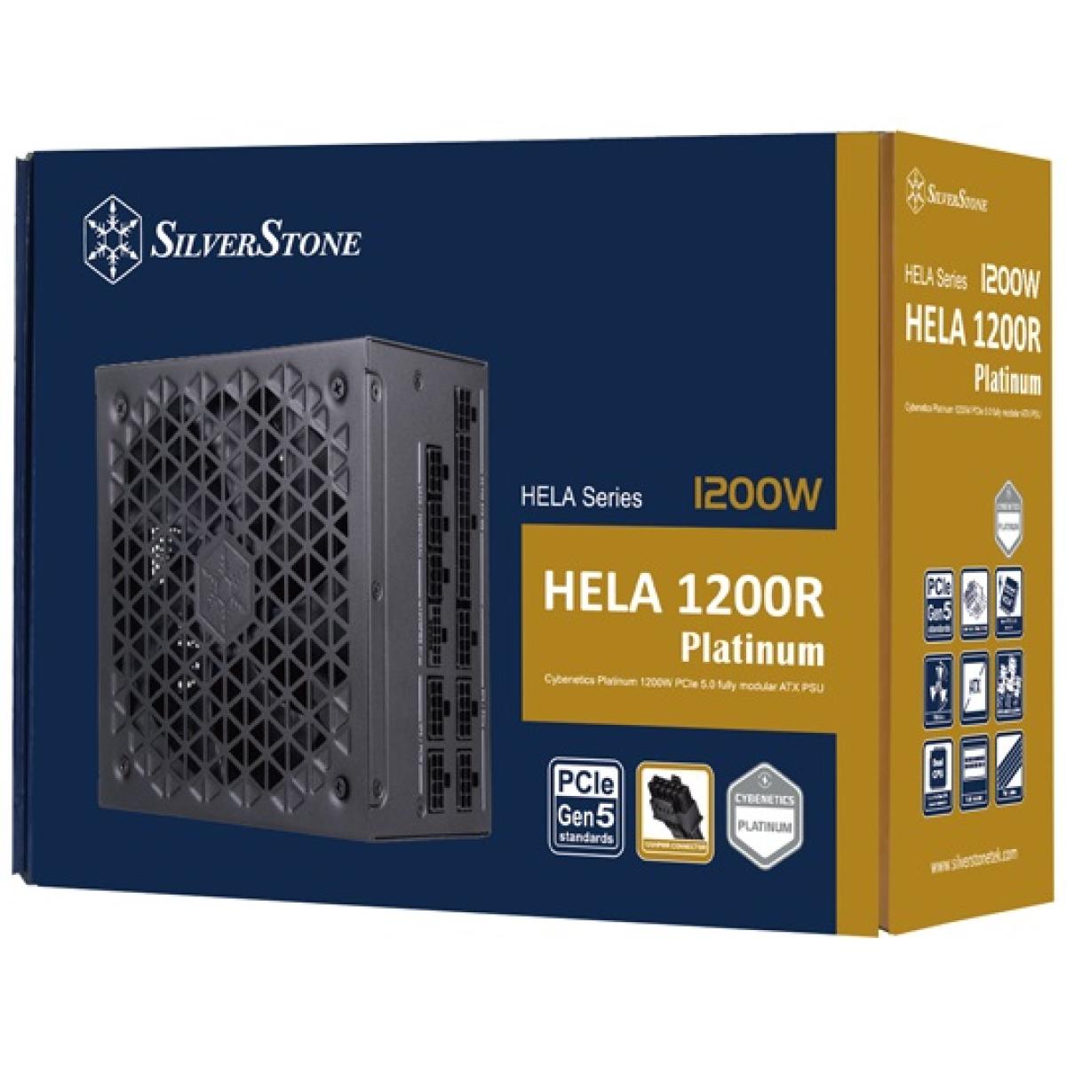 SilverStone HELA 1200R Platinum 1200W (ATX 3.0) PCIE 5.0 (12VHPWR) 80 Plus Platinum Full Modular - High Performance Power Supply