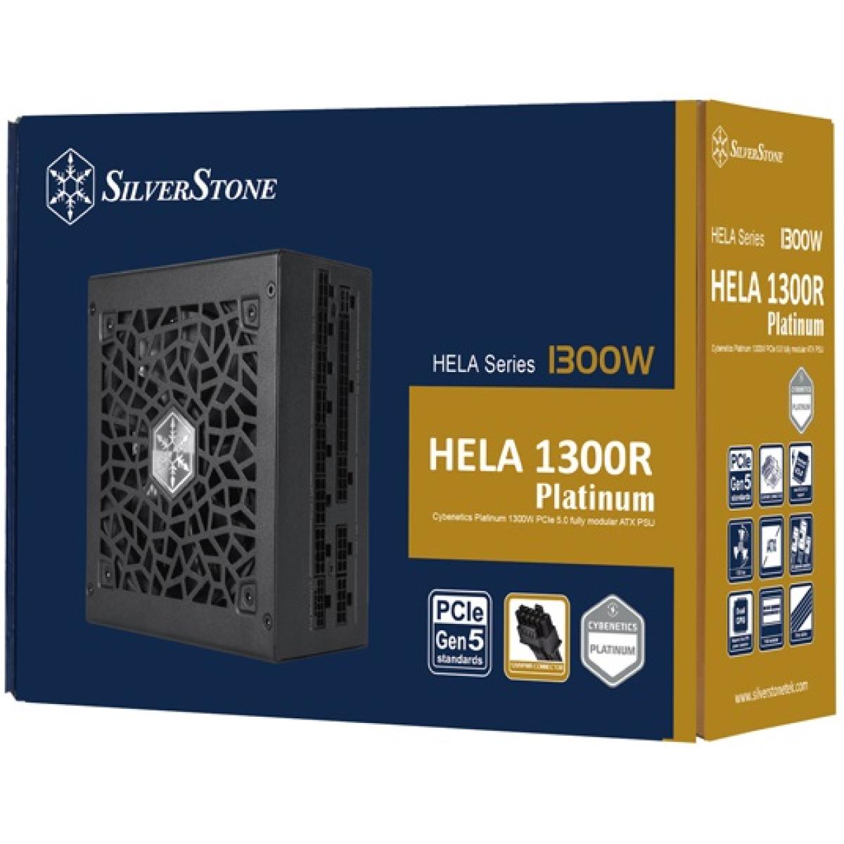 SilverStone HELA 1300R Platinum 1300W (ATX 3.0) PCIE 5.0 (12VHPWR) 80 Plus Platinum Full Modular - High Performance Power Supply