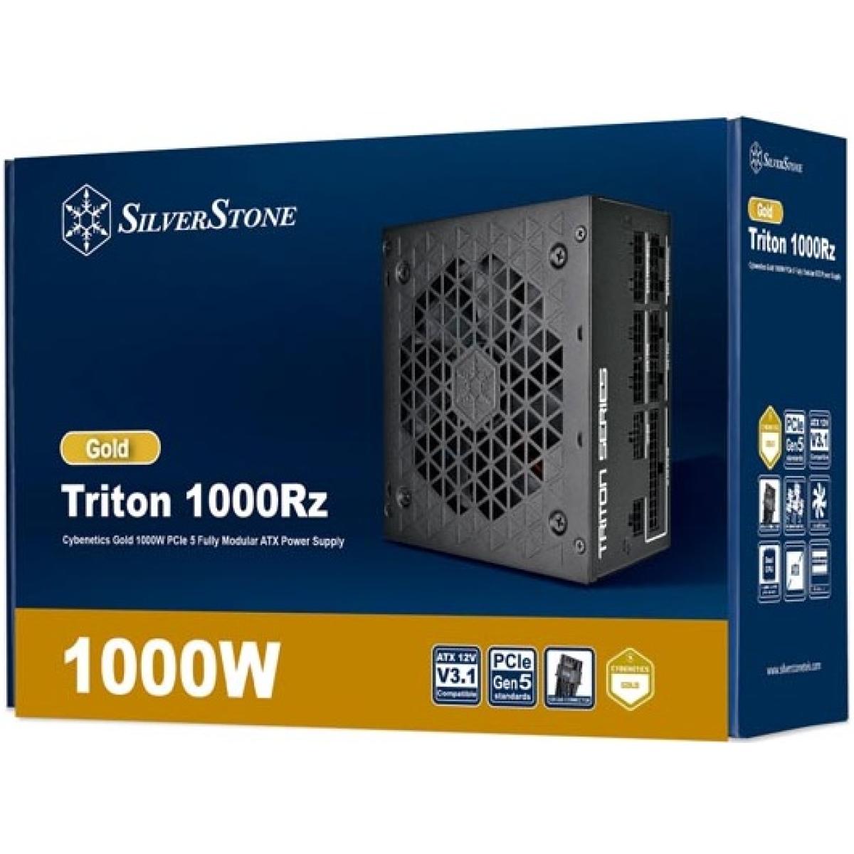 SilverStone Triton 1000Rz Gold 1000W (ATX 3.1) PCIE 5.1 (12V-2x6 ) 80 Plus Gold Full Modular - High Performance Power Supply