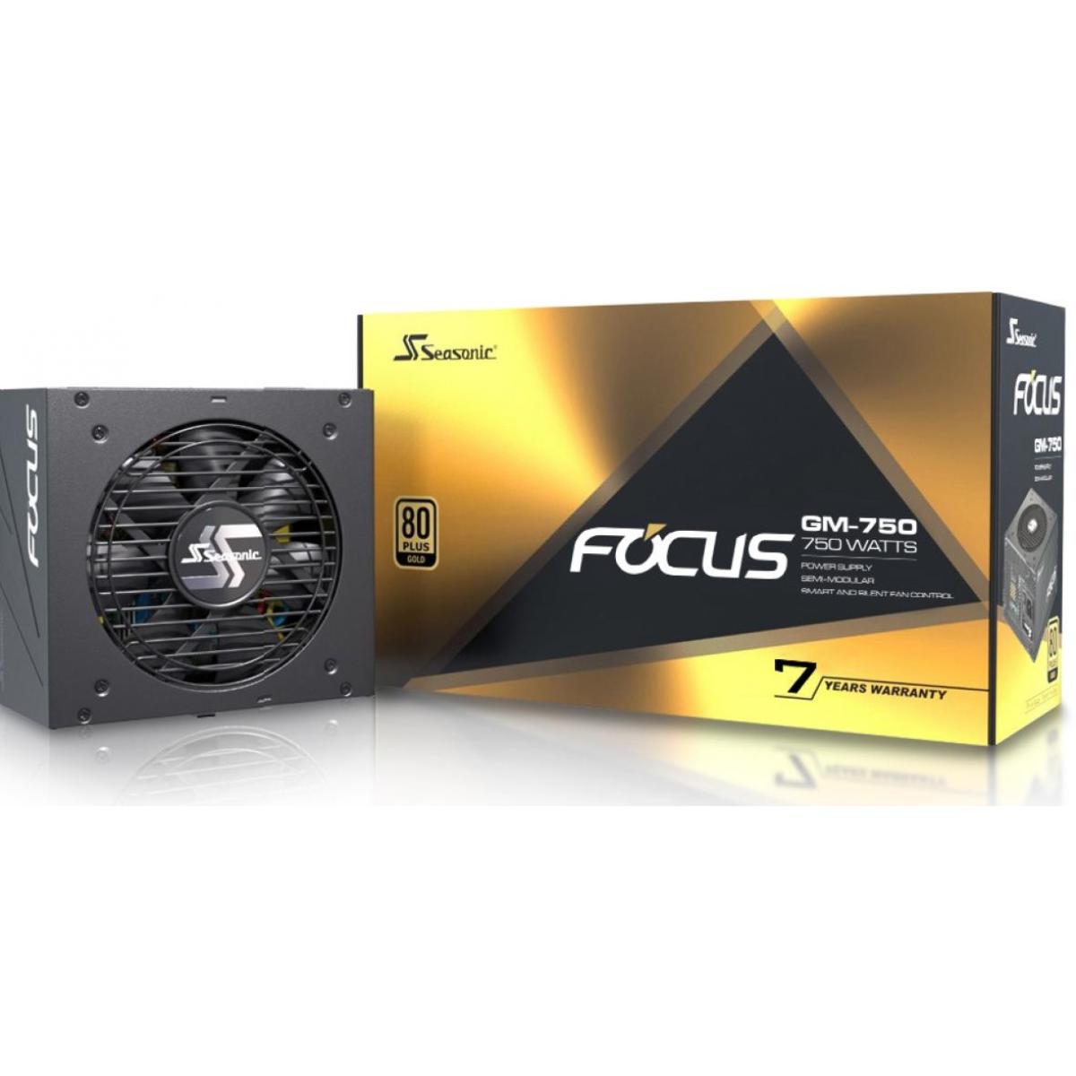 Seasonic FOCUS GM 750W 80 Plus Gold Semi-Modular Power Supply