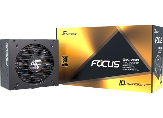 Seasonic FOCUS GX-750, 750W 80 Plus Gold Fully Modular Power Supply w/ Hybrid Fan Control