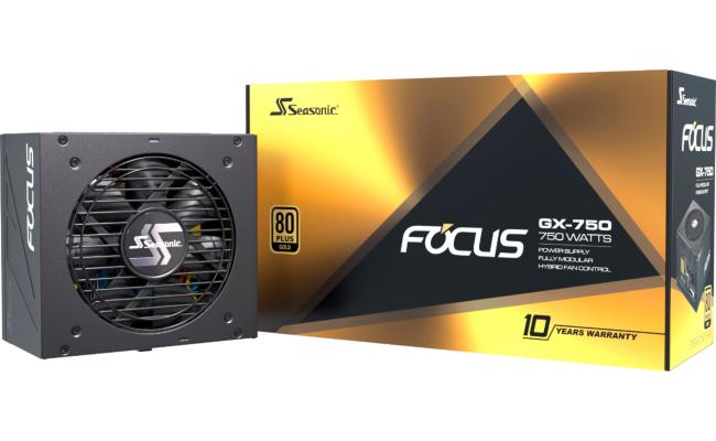 Seasonic FOCUS GX-750, 750W 80 Plus Gold Fully Modular Power Supply w/ Hybrid Fan Control