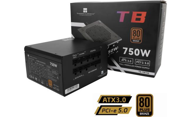 Thermalright (TB-750) Bronze 750W (ATX 3.1) (PCIe 5.1) 80 Plus Bronze Fixed Cable, Smart Fan - Power Supply