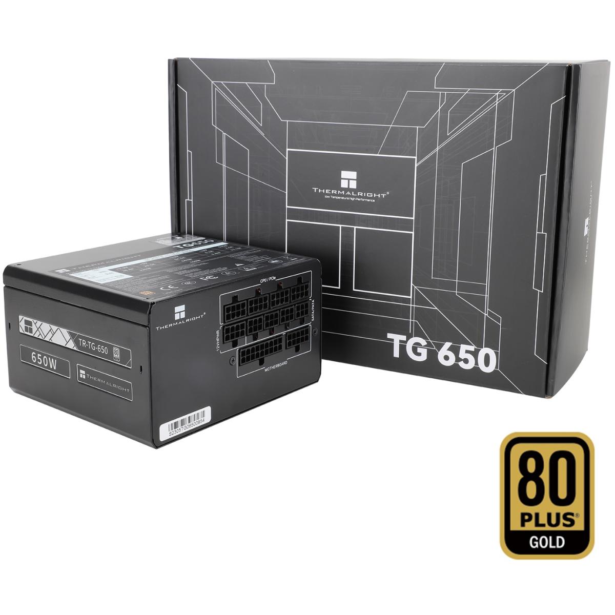 Thermalright (TG-650) Gold 650W (ATX 3.0) 80 Plus Gold Full Modular, Smart Fan - Power Supply