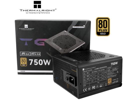 Thermalright (TG-750S) Gold 750W (ATX 3.0) PCIE 5.0 (12VHPWR) 80 Plus Gold Non Modular, Smart Fan - Power Supply