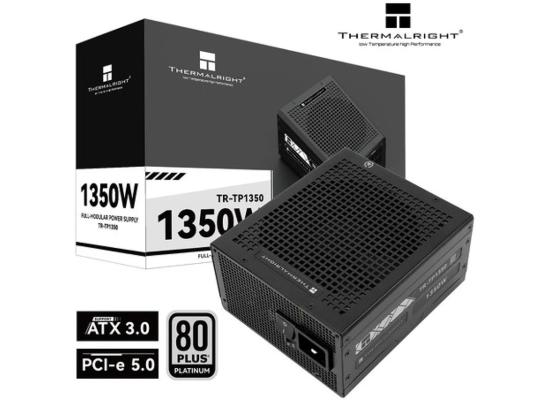 Thermalright (TP1350) Platinum 1350W (ATX 3.0) PCIE 5.0 (12VHPWR) 80 Plus Platinum Full Modular, Smart Fan - Power Supply