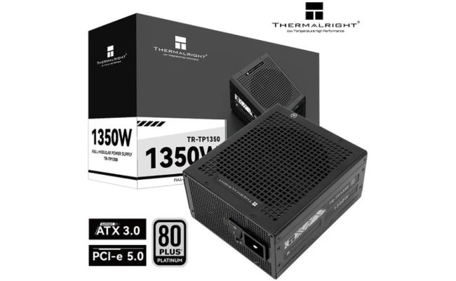 Thermalright (TP1350) Platinum 1350W (ATX 3.0) PCIE 5.0 (12VHPWR) 80 Plus Platinum Full Modular, Smart Fan - Power Supply