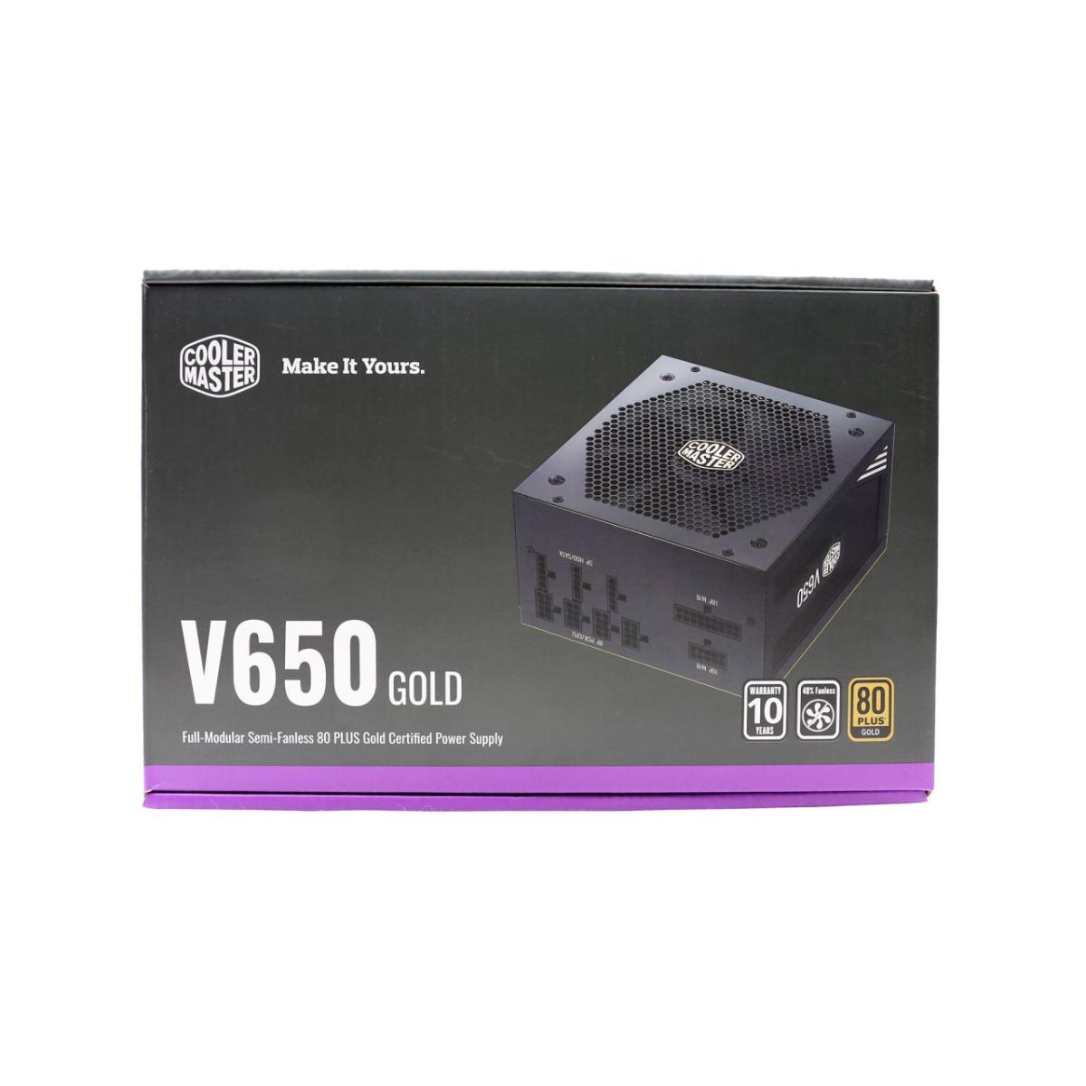 Cooler Master V650 650w 80 Plus Gold, Full-Modular Power Supply