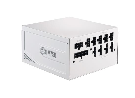 Cooler Master V750 Gold V2 Full Modular Power Supply, 750W, 80+ Gold Efficiency, Semi-fanless Operation, 16AWG PCIe high-Efficiency Cables - White Edition