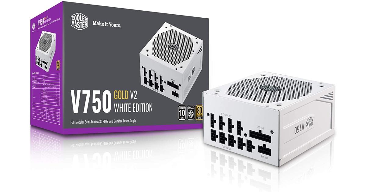 Cooler Master V750 Gold V2 Full Modular Power Supply, 750W, 80+ Gold ...