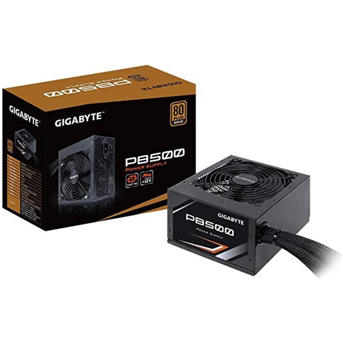 GIGABYTE PB500 500W 80 Plus Bronze Silent Fan,Active Power Protection