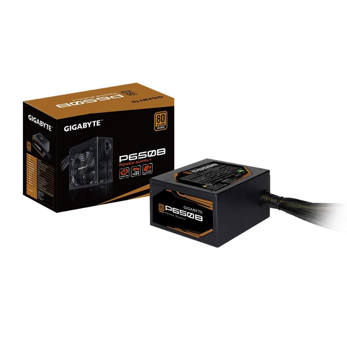 GIGABYTE P650B 650W 80 Plus Bronze Quiet Fan,Active Power Protection