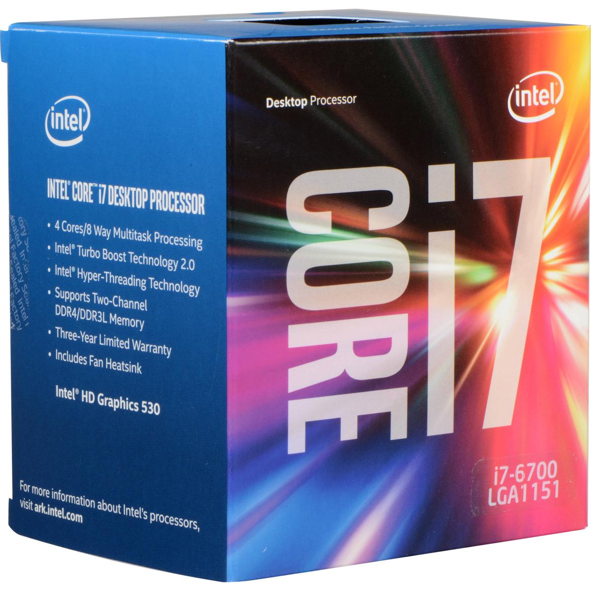 Intel Core i7-6700 SkyLake 4-Core (4.0 GHz Max Turbo)