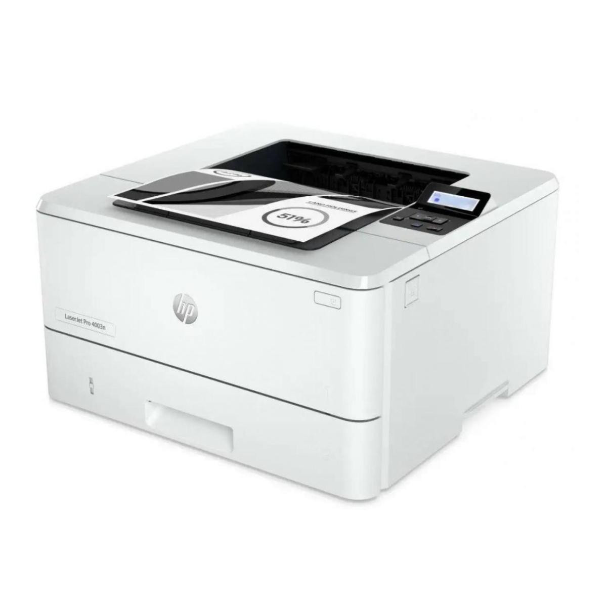 HP LaserJet Pro 4003n Black Laser Printer (Prin Only) w/ LCD Graphic Display, USB2.0 + Ethernet Connectivity