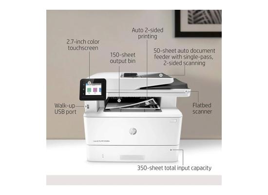 HP LaserJet Pro MFP 4103fdn Wireless & Network Printer Black Laser Multifunction 4-In-One  (Print, copy, scan, fax) & Duplex, Feeder
