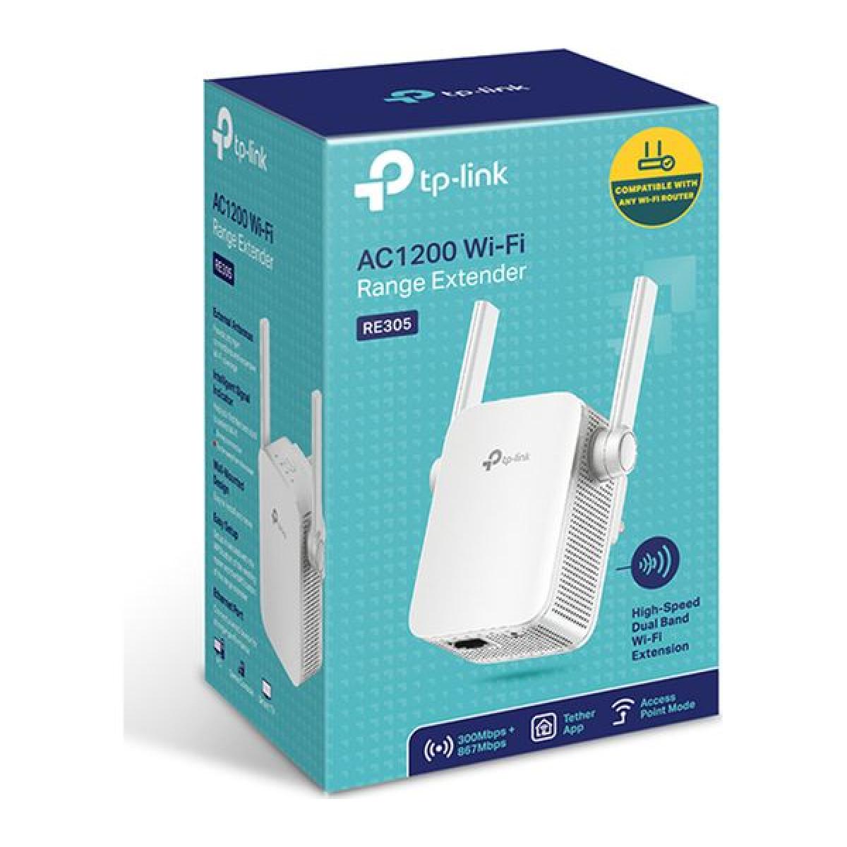 TP-Link AC1200 Wi-Fi Range Extender (RE305) , High Speed Dual Band Wifi Extension,Tether App, Access Point Mode