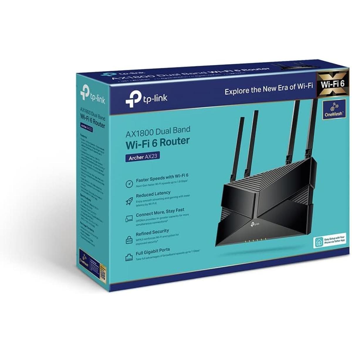TP-Link AX1800 WiFi 6 Smart WiFi Router (Archer AX23) - Dual Band Gigabit Wireless Internet Router, OFDMA, Parental Controls, Long Range Coverage