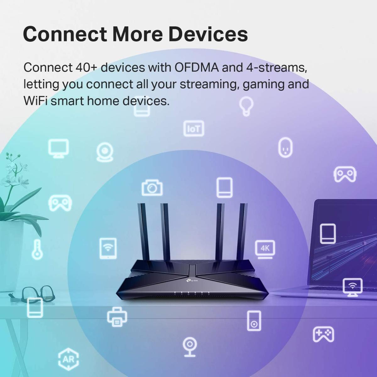 TP-Link AX1800 WiFi 6 Smart WiFi Router (Archer AX23) - Dual Band Gigabit Wireless Internet Router, OFDMA, Parental Controls, Long Range Coverage