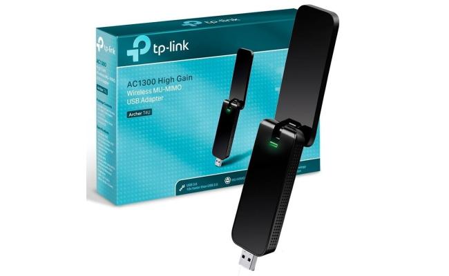 TP-Link AC1300 (Archer T4U) USB Wifi Adapter, Dual Band MU-MIMO Wireless Network Dongle with Foldable High Gain Antenna for PC , Works with Windows and MacOS