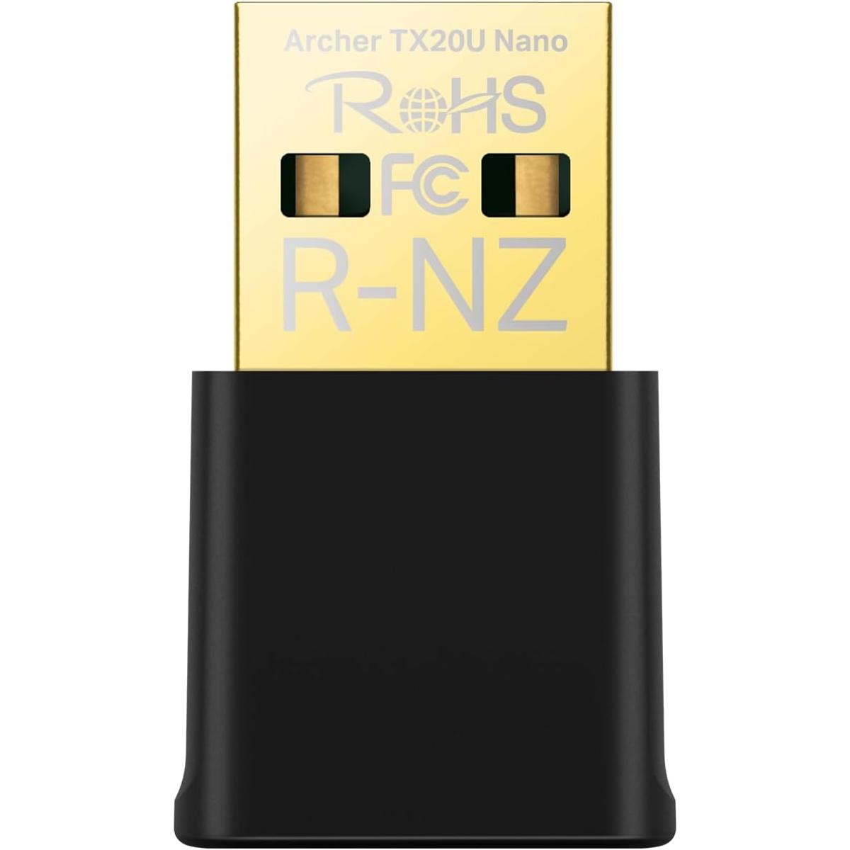 TP-Link Nano USB WiFi 6 Adapter for PC(Archer TX20U Nano) - AX1800 2.4G/5G Dual-Band Wireless Network Transceiver Adapter for Desktop PC, OFDMA, MU-MIMO, WPA3, Travel Size, Supports Windows 11/10