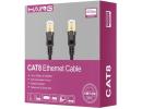 HAING CAT8 40Gbps 2000MHz Black High Quality RJ45 Ethernet Network Cable - 16 Feet 5M 