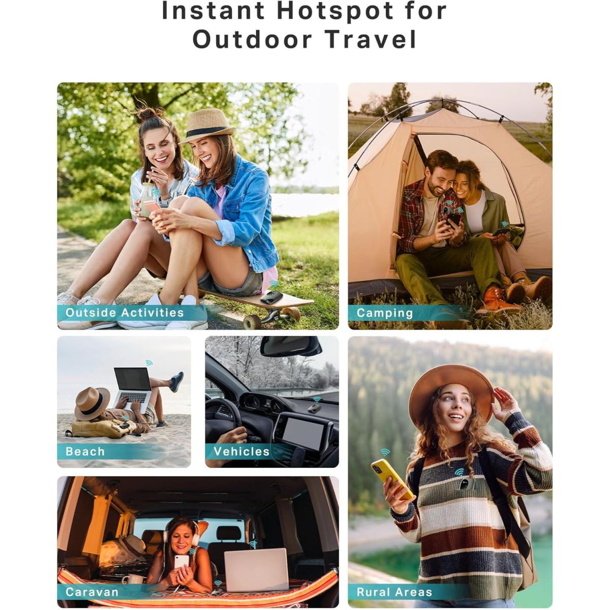 TP-Link M7000 4G+ MiFi Portable WiFi, Lasts Up To 8 Hours In Full Charge, Unlocked LTE-Advanced Cat4 Mobile Hotspot Dongle, SIM Card Slot, Caravan, High Global Compatibility, Easy App Management