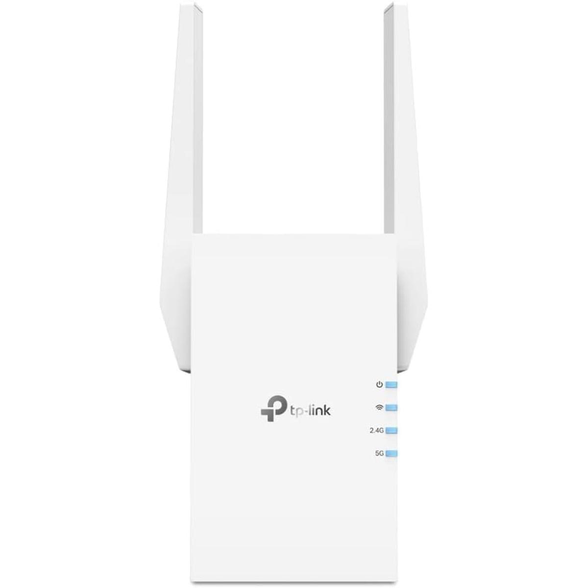 TP-Link - AX3000 Dual-Band Wi-Fi 6 Range Extender-RE705X Dual Band WiFi 6 - Separates 5 GHz (2402 Mbps) and 2.4 GHz (574 Mbps) WiFi bands for faster speeds and greater capacity with the latest technology