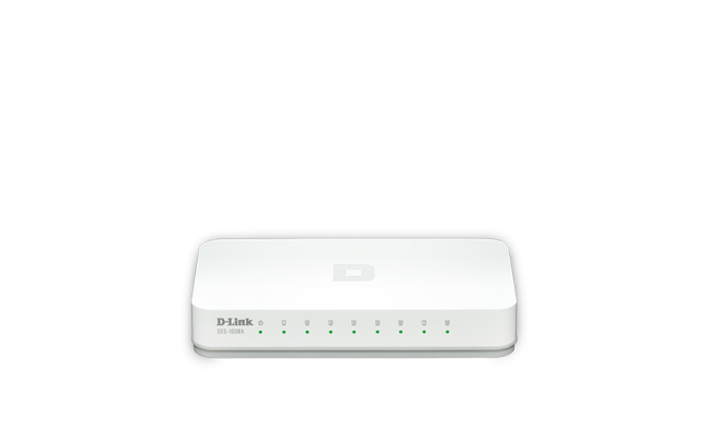 D-Link 8-Port Fast Ethernet Desktop Switch In Plastic Casing