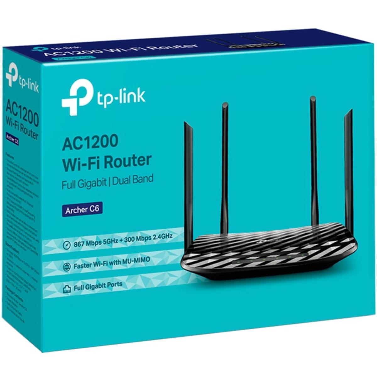 TP-Link AC1200 Gigabit WiFi Router (Archer C6) - 5GHz Dual Band Mu-MIMO Wireless Internet Router Long Range Coverage