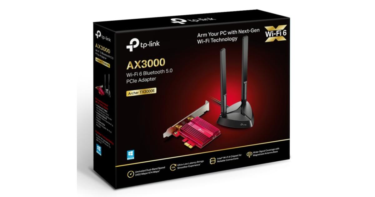 TP-LINK Archer TX3000E AX3000 Dual Band Gigabit Wi-Fi 6 Gaming PCIe ...