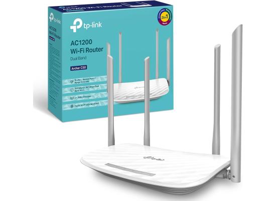 TP-Link Archer C50 AC1200 Dual-Band Wi-Fi Router, Wireless Speed Up To (300Mbps On 2.4GHz band & 867Mbps On 5GHz)- Router Mode, Access Point Mode, Range Extender Mode