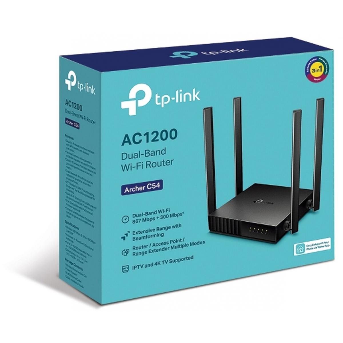 TP-Link Archer C54 AC1200 Dual-Band Wi-Fi 3in1 Router ,Extensive Range,Iptv & 4K TV Supported