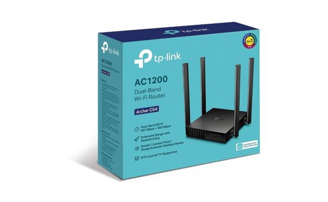 TP-Link Archer C54 AC1200 Dual-Band Wi-Fi 3in1 Router ,Extensive Range,Iptv & 4K TV Supported