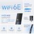 TP-Link AXE5400 WiFi 6E USB Adapter for Desktop PC (Archer TXE70UH) Tri-Band Wireless Network Adapter, Ultra-Low Latency, MU-MIMO, OFDMA, Refined Security, WPA3, Supports Windows 11/10