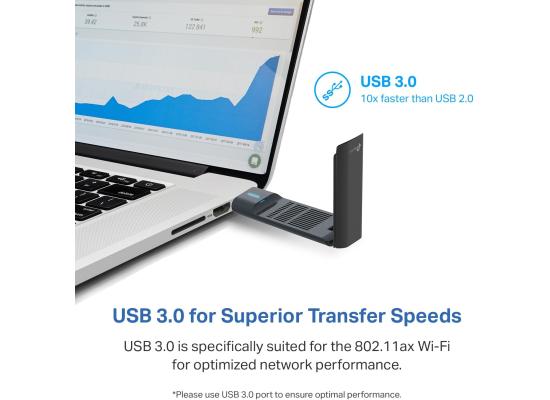 TP-Link AXE5400 WiFi 6E USB Adapter for Desktop PC (Archer TXE70UH) Tri-Band Wireless Network Adapter, Ultra-Low Latency, MU-MIMO, OFDMA, Refined Security, WPA3, Supports Windows 11/10