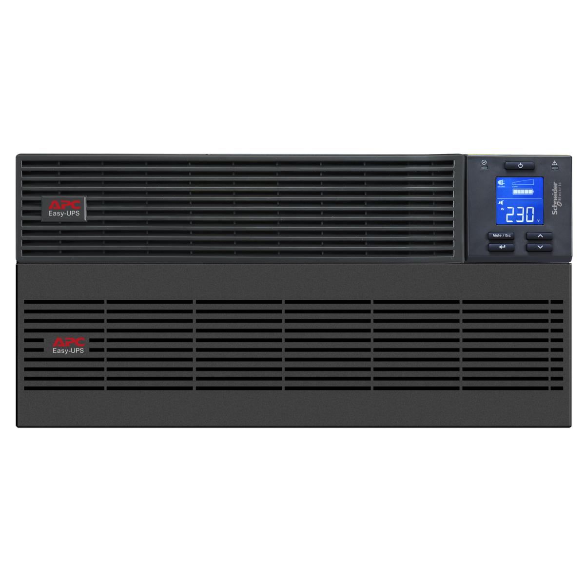 APC Easy UPS On-Line, 10kVA/10kW, Rackmount 5U, 230V, Hard wire 3-wire(1P+N+E) outlet, Intelligent Card Slot, LCD, Extended Runtime, W/ Rail Kit