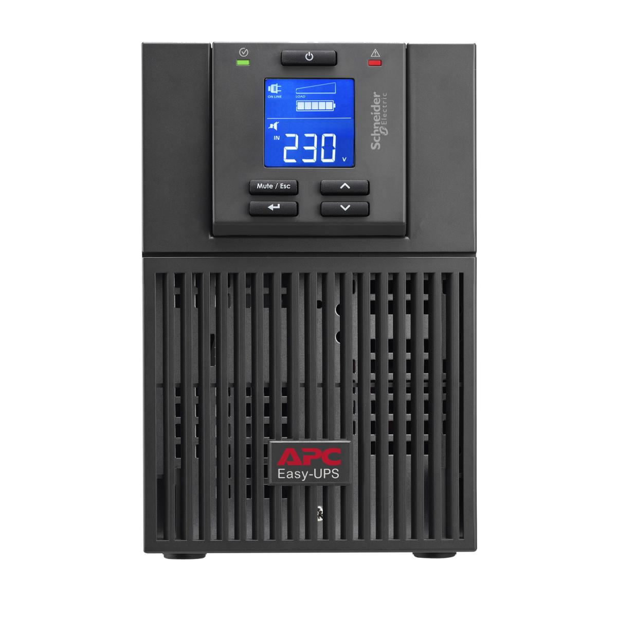 APC Easy UPS On-Line, 3000VA/2400W, Tower, 230V, 6x IEC C13 + 1x IEC C19 outlets, Intelligent Card Slot, LCD