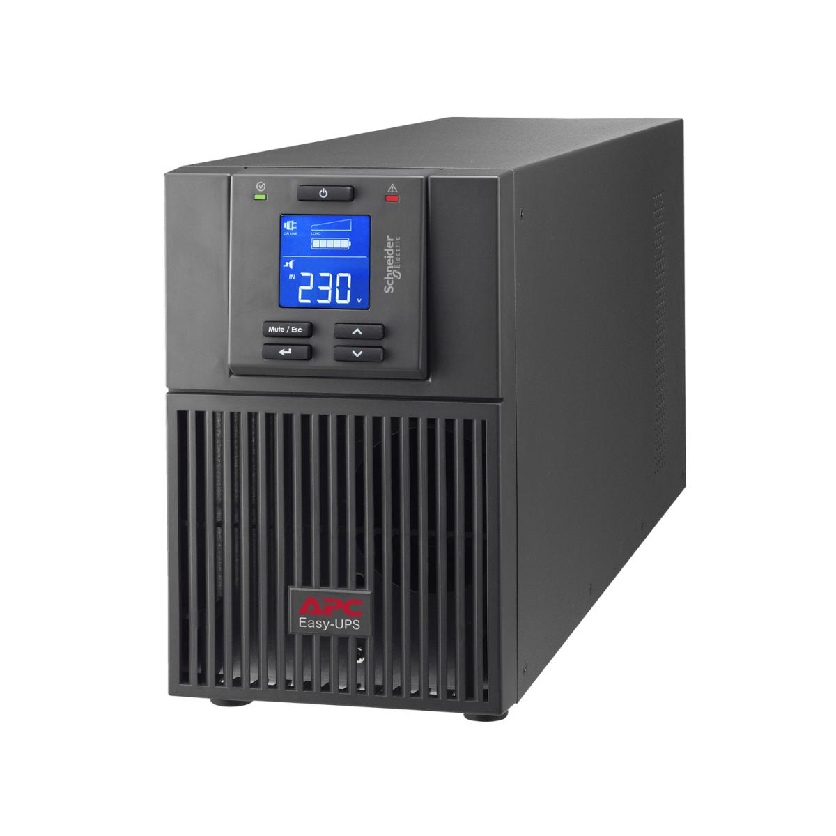 APC Easy UPS On-Line, 3000VA/2400W, Tower, 230V, 6x IEC C13 + 1x IEC C19 outlets, Intelligent Card Slot, LCD