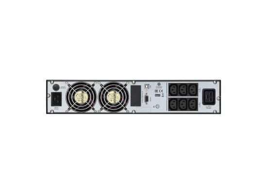 APC Easy UPS On-Line, 3kVA/2400W, Rackmount 2U, 230V, 6x IEC C13 + 1x IEC C19 outlets, Intelligent Card Slot, LCD, W/ rail kit